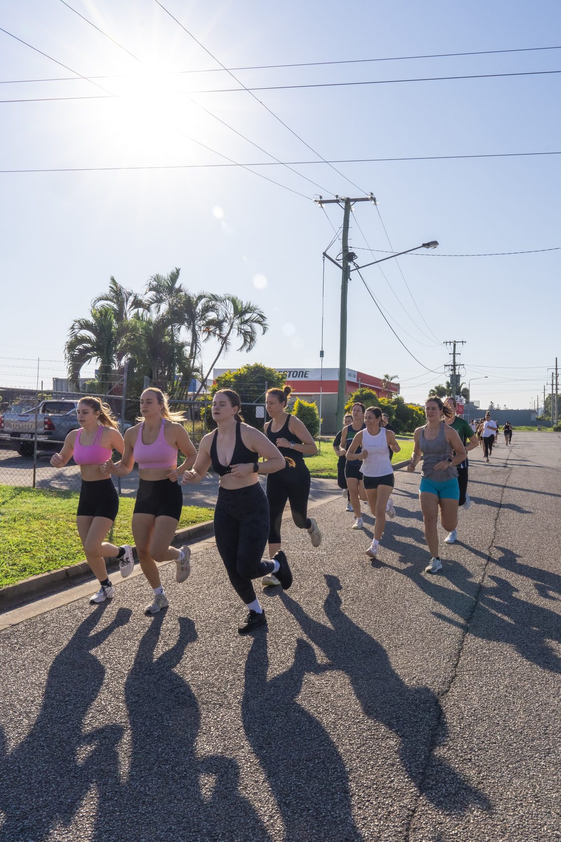 Group of members on an outdoor conditioning run